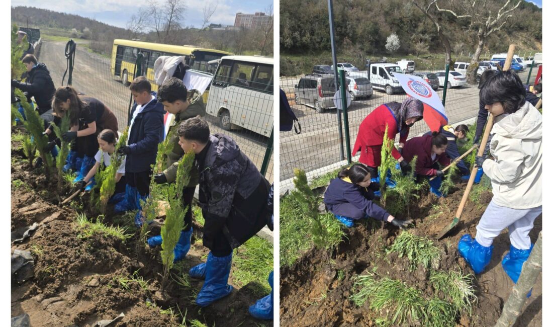 Orman Haftası kutlamaları kapsamında Orhangazi’de düzenlenen fidan dikim töreni renkli