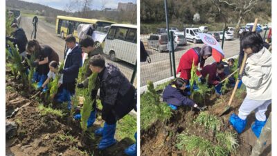 Orman Haftası kutlamaları kapsamında Orhangazi’de düzenlenen fidan dikim töreni renkli