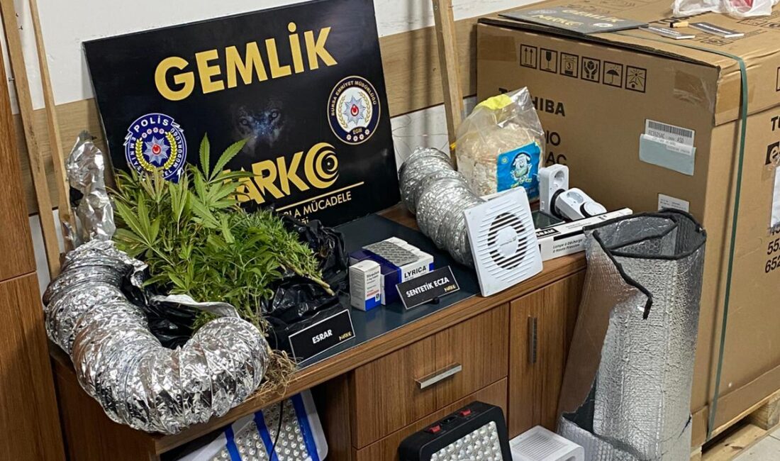 Bursa'nın Gemlik ilçesinde narkotik ekiplerinin son bir ayda gerçekleştirdiği çalışmalar