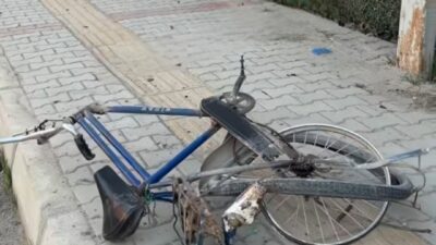 Bursa’nın İznik ilçesinde meydana gelen trafik kazasında, bir otomobilin çarptığı