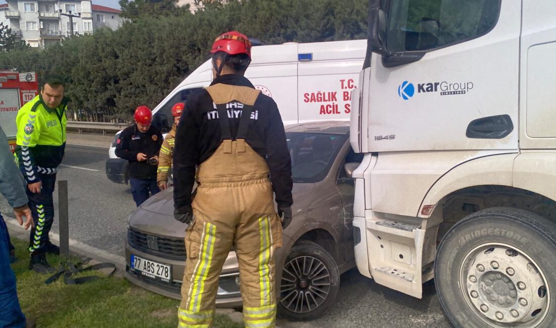 Bursa'nın Orhangazi ilçesinde ana yol üzerinde bir otomobil kör noktasından