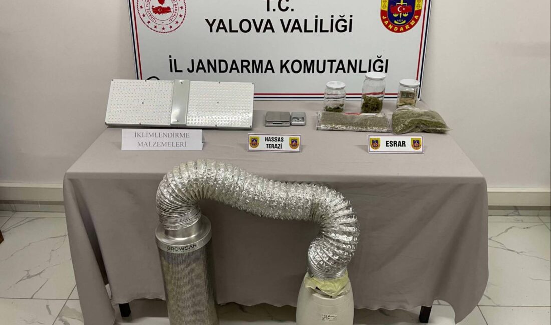 Yalova İl Jandarma Komutanlığı ekipleri tarafından uyuşturucu ile mücadele kapsamında