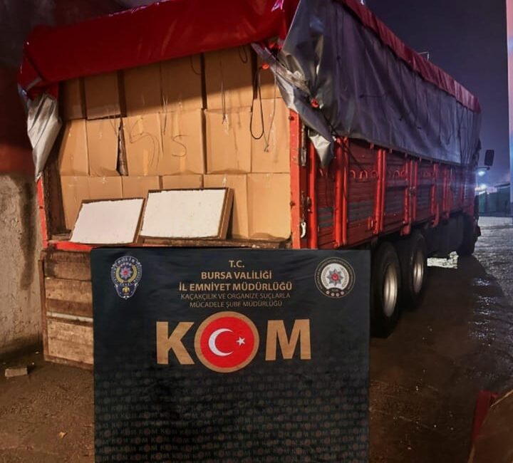 Bursa Emniyet Müdürlüğü ekiplerinin takibi sonucu durdurulan bir araçta, milyonlarca