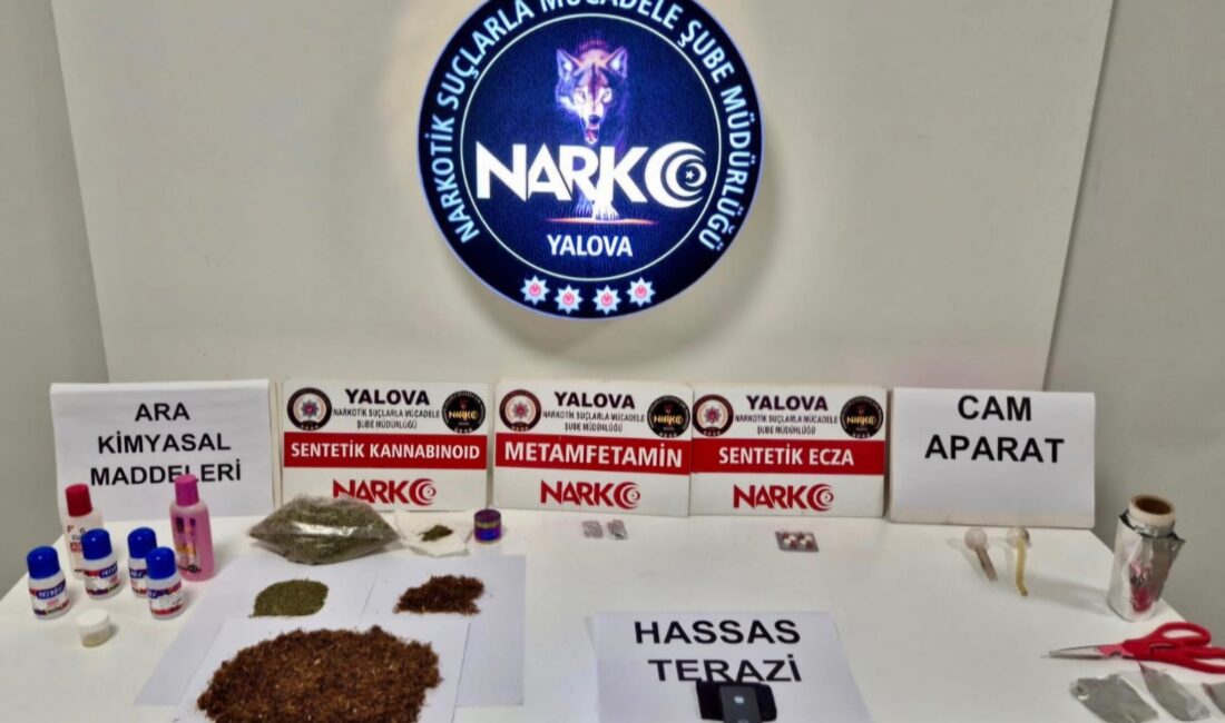 Yalova İl Emniyet Müdürlüğü Narkotik Suçlarla Mücadele Şube Müdürlüğü ekipleri,