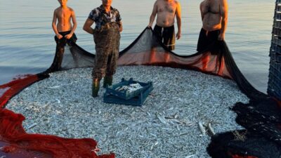 Bursa’nın en büyük Göl’ü İznik Gölü’nde gümüş balığı av sezonuna