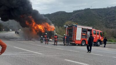 Bursa'nın Orhangazi ilçesi ile Yalova arasında meydana gelen olayda yolcu