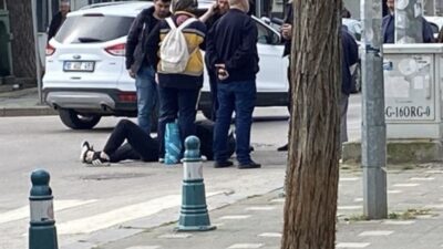 Bursa'nın Orhangazi ilçesinde otomobil ile çarpışan motosikletin sürücüsü yere düşerek