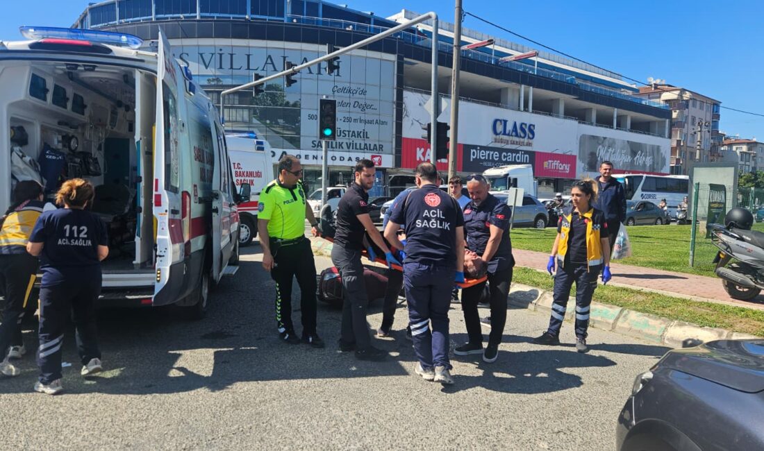 Bursa'nın Orhangazi ilçesinde otomobilin çarptığı motosiklet sürücüsü yaralandı.