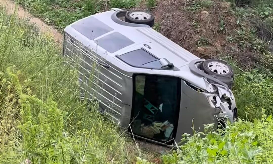 Bursa'nın İznik ile Yenişehir ilçeleri arasındaki yolda meydana gelen trafik