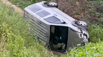 Bursa'nın İznik ile Yenişehir ilçeleri arasındaki yolda meydana gelen trafik