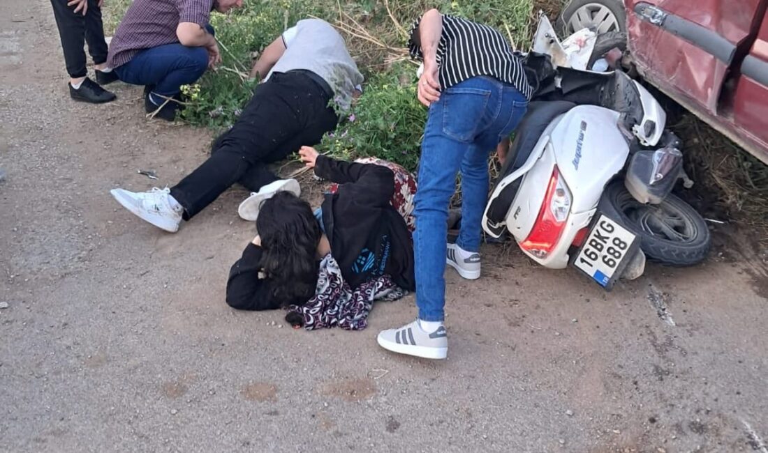 Bursa'da Orhangazi İznik yolu üzerinde meydana gelen trafik kazasında motosiklet