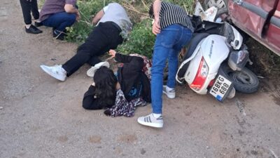 Bursa'da Orhangazi İznik yolu üzerinde meydana gelen trafik kazasında motosiklet