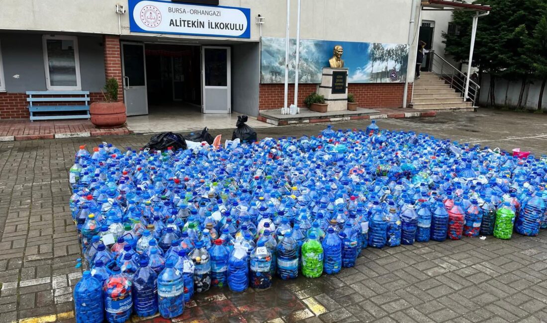 Bursa'nın Orhangazi ilçesinde Ali Tekin İlkokulu öğretmen ve öğrencileri, 10-16