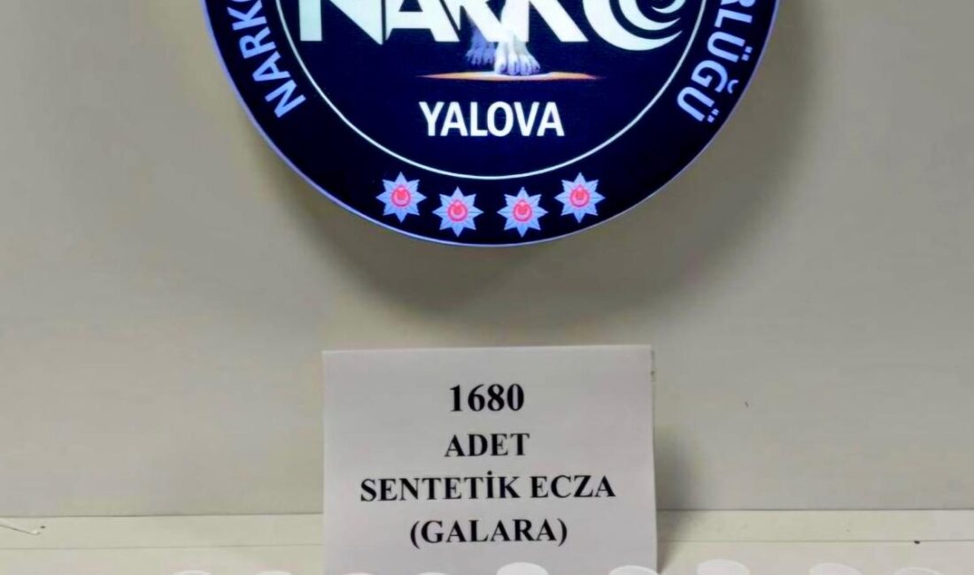 Yalova Emniyet Müdürlüğü Narkotik Suçlarla Mücadele Şube Müdürlüğü ekipleri tarafından