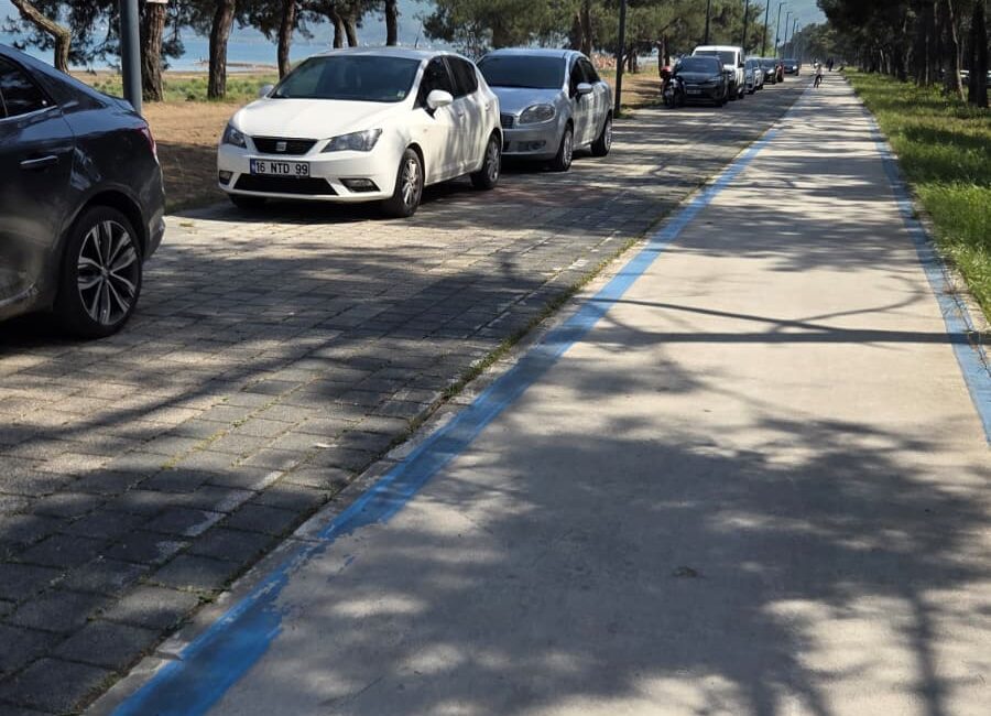 Bursa’nın Orhangazi ilçesinde İznik Gölü sahilindeki yürüyüş yolu, yasak olmasına
