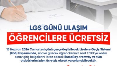 Bursa Büyükşehir Belediyesi Başkan Vekili Şahin Biba, 13 Haziran Cumartesi