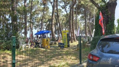Bursa'nın Orhangazi ilçesinde göl piknik alanında düzenlenen bir sendika etkinliğinde