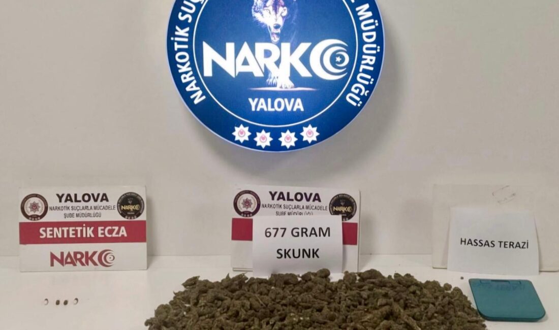 Yalova İl Emniyet Müdürlüğü ekiplerince Çınarcık ilçesinde uyuşturucu madde ticareti