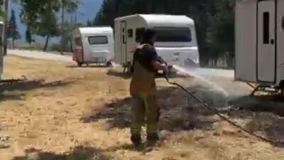 Bursa'nın Orhangazi ilçesinde İznik Gölü sahilinde meydana gelen olayda, elektrik