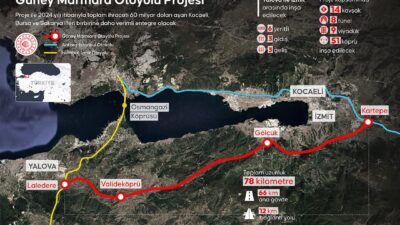 Yalova ile Kocaeli arasında hayata geçirilmesi planlanan Güney Marmara Otoyolu