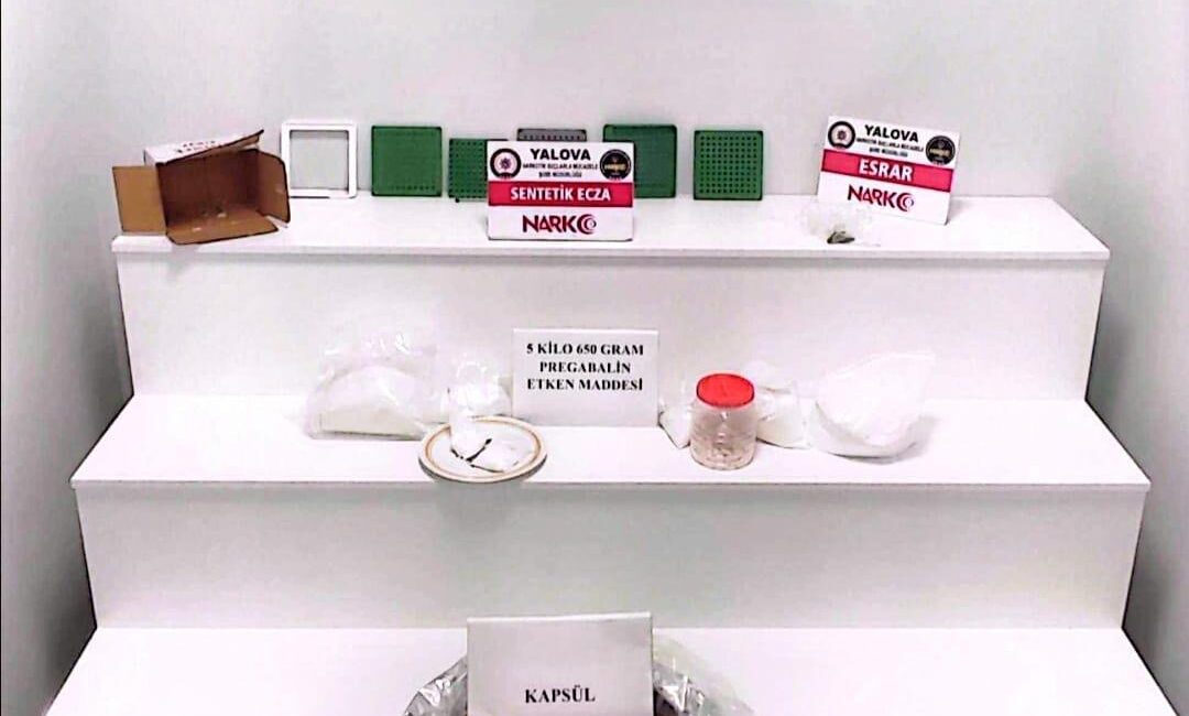 Yalova İl Emniyet Müdürlüğü ekiplerinin uyuşturucu madde ticaretine yönelik düzenlediği