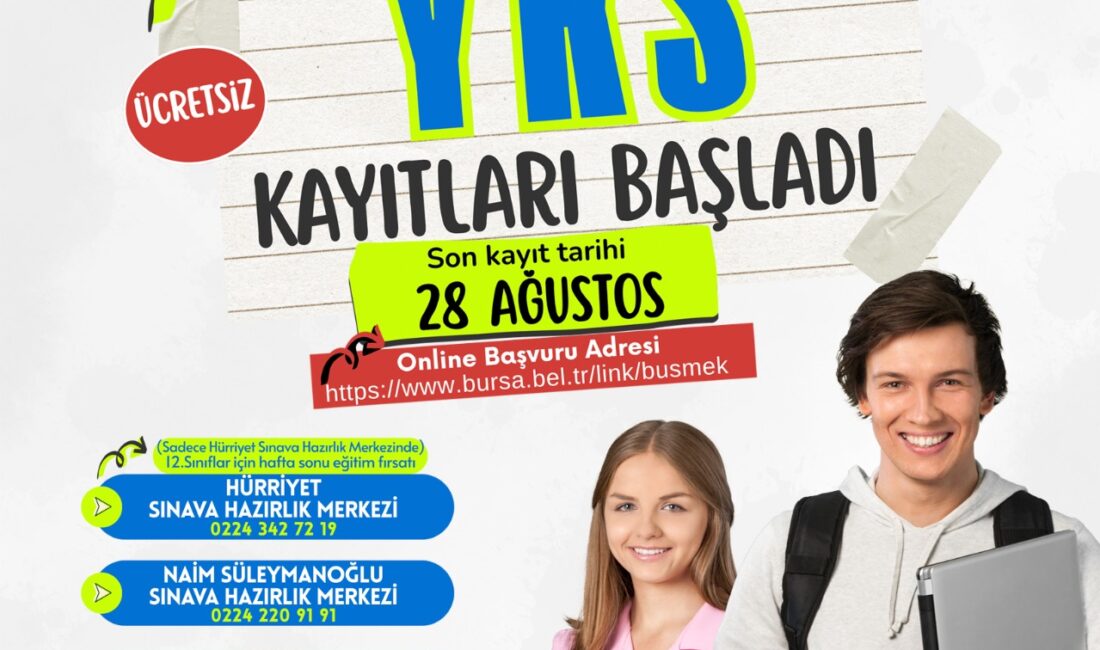 Bursa’da bugüne kadar binlerce genci ücretsiz YKS kursları ile üniversiteye