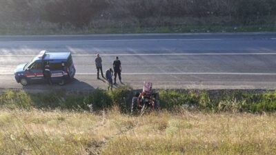 Bursa'nın Yenişehir ilçesinde meydana gelen traktör kazasında ağır yaralanan 81