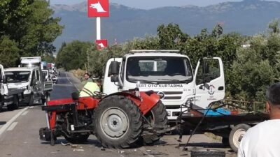 Bursa'nın Orhangazi ilçesinde, İznik yolu üzerinde meydana gelen trafik kazasında