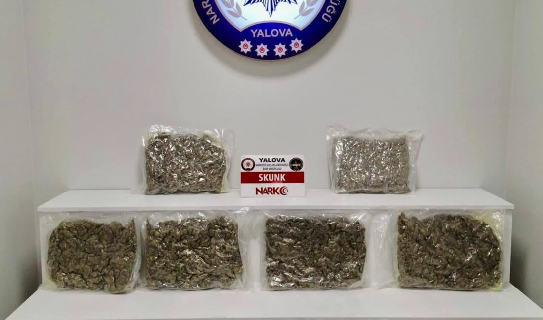 Yalova’da uyuşturucu madde ticareti ve kullanımına yönelik düzenlenen operasyonda 4