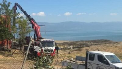 Bursa’nın Orhangazi ilçesinde, İznik Gölü’nden çektiği su nedeniyle uzun süredir