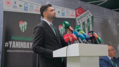 Bursaspor Başkanı Enes Çelik, katıldığı bir açılışta yarın saat 17:00'da