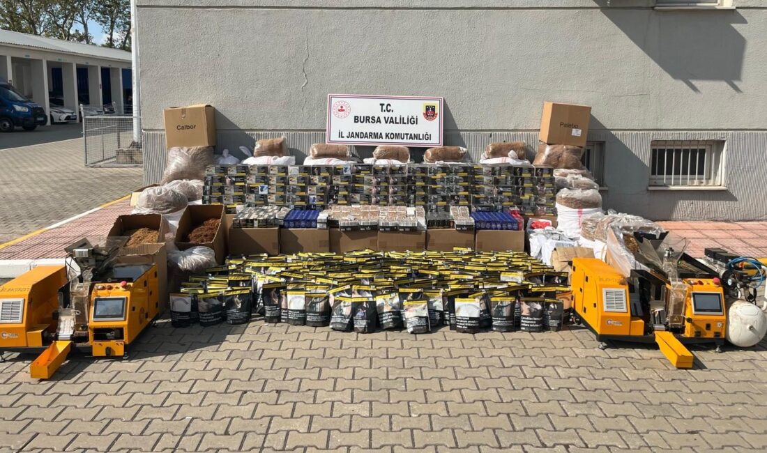 Bursa’nın Yıldırım ve Gürsu ilçelerinde jandarma ekipleri tarafından kaçakçılıkla mücadele