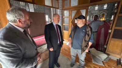 Bursa’nın Orhangazi ilçesinde Gazi Orhanbey Camii’nde sürdürülen tadilat çalışmalarında sona