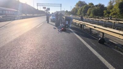 Orhangazi – Gemlik yolu üzerinde geçtiğimiz gün meydana gelen motosiklet