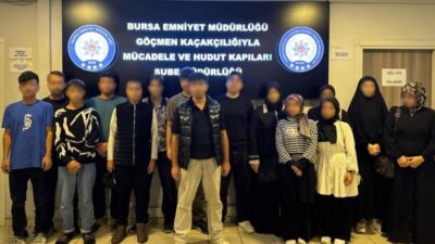 Bursa’da düzensiz göç ve göçmen kaçakçılığıyla mücadele kapsamında gerçekleştirilen uygulama