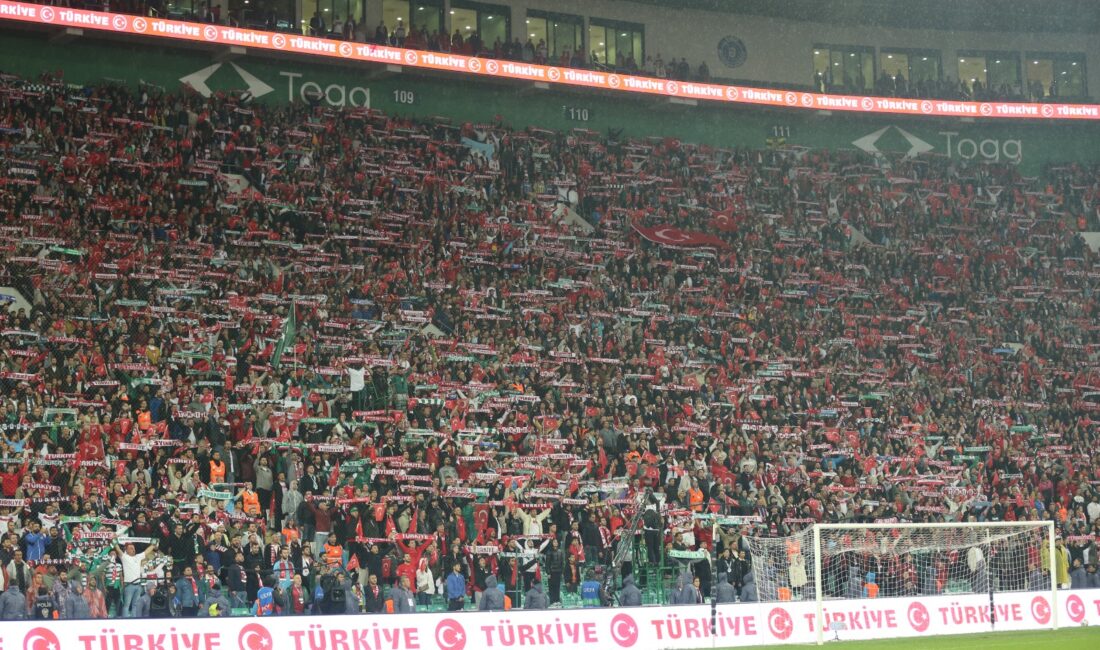 Bursa’da oynanan UEFA Uluslar A Ligi karşılaşmasında A Millî Futbol