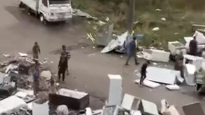 Bursa'nın Orhangazi ilçesi Muradiye Mahallesi'nde, Sakallı Tesisleri'nin arkasındaki alana bırakılan