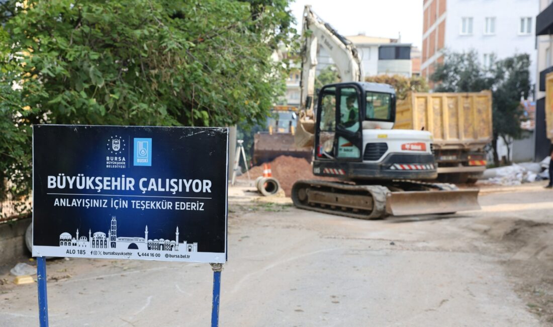 Bursa Büyükşehir Belediyesi, Osmangazi ilçesinin Hüdavendigar Mahallesi’nde altyapı güçlendirme çalışmaları