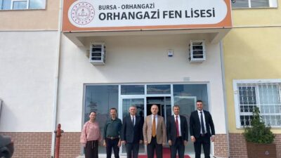 Orhangazi Kaymakamı Zafer Karamehmetoğlu ile İlçe Milli Eğitim Müdürü Erol