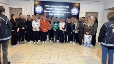 Bursa’da polis ekipleri tarafından Nilüfer ve Osmangazi ilçelerinde faaliyet gösteren