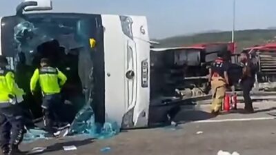 Bursa’dan Denizli’nin Pamukkale ilçesindeki kaplıcalara gitmek üzere yola çıkan tur